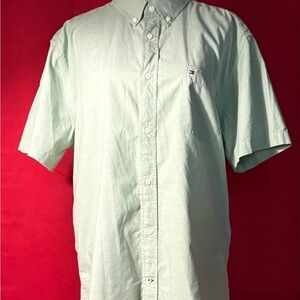 Tommy Hilfiger Light Green Chambray Button Down Shirt